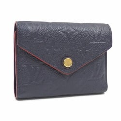 Louis Vuitton Tri-fold Wallet Monogram Empreinte Portefeuille Victorine Women's M64577 Marine Rouge