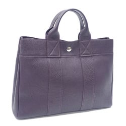 Hermes Foul Tote PM Bag Purple Evercalf F Stamp Made in 2002 HERMES Leather Handbag Ladies Men's Unisex