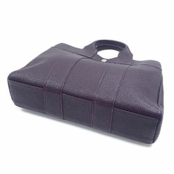 Hermes Foul Tote PM Bag Purple Evercalf F Stamp Made in 2002 HERMES Leather Handbag Ladies Men's Unisex