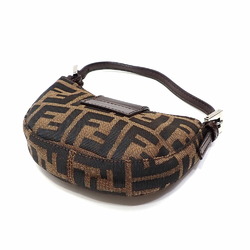 Fendi Handbag Zucca Croissant Women's Brown Canvas Pouch