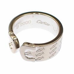 Cartier 2C Happy Birthday Ring for Women, K18WG, Size 13.5, #54, 12.5g, 750, 18K White Gold, 2000 Limited Edition, Birthday, A214632