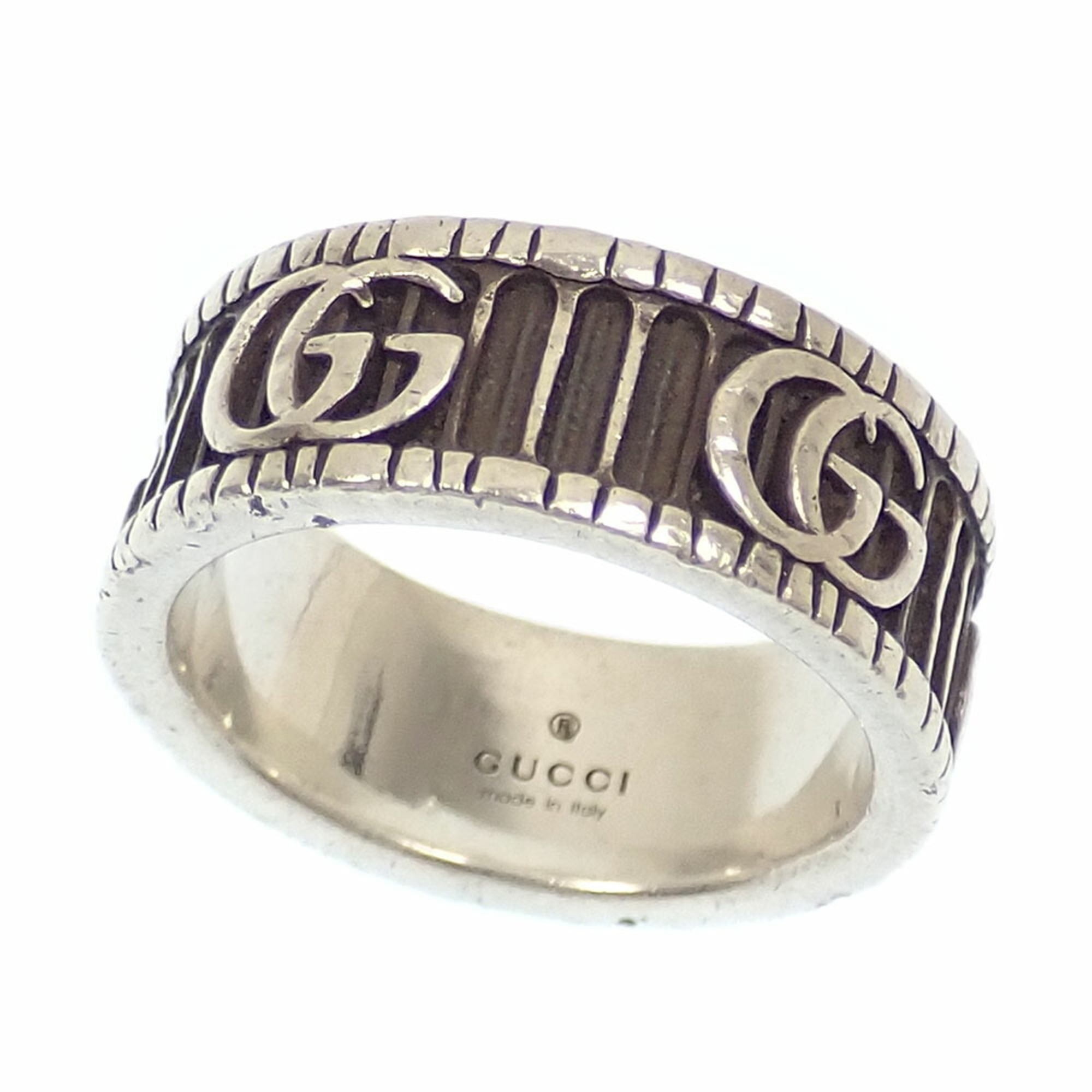 Gucci Double G Ring for Women, SV925, Size 12, #13, 7.7g, Silver, 551899