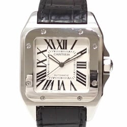 Cartier Wristwatch Santos 100 LM Men's Automatic SS Leather Strap W20073X8 A214707