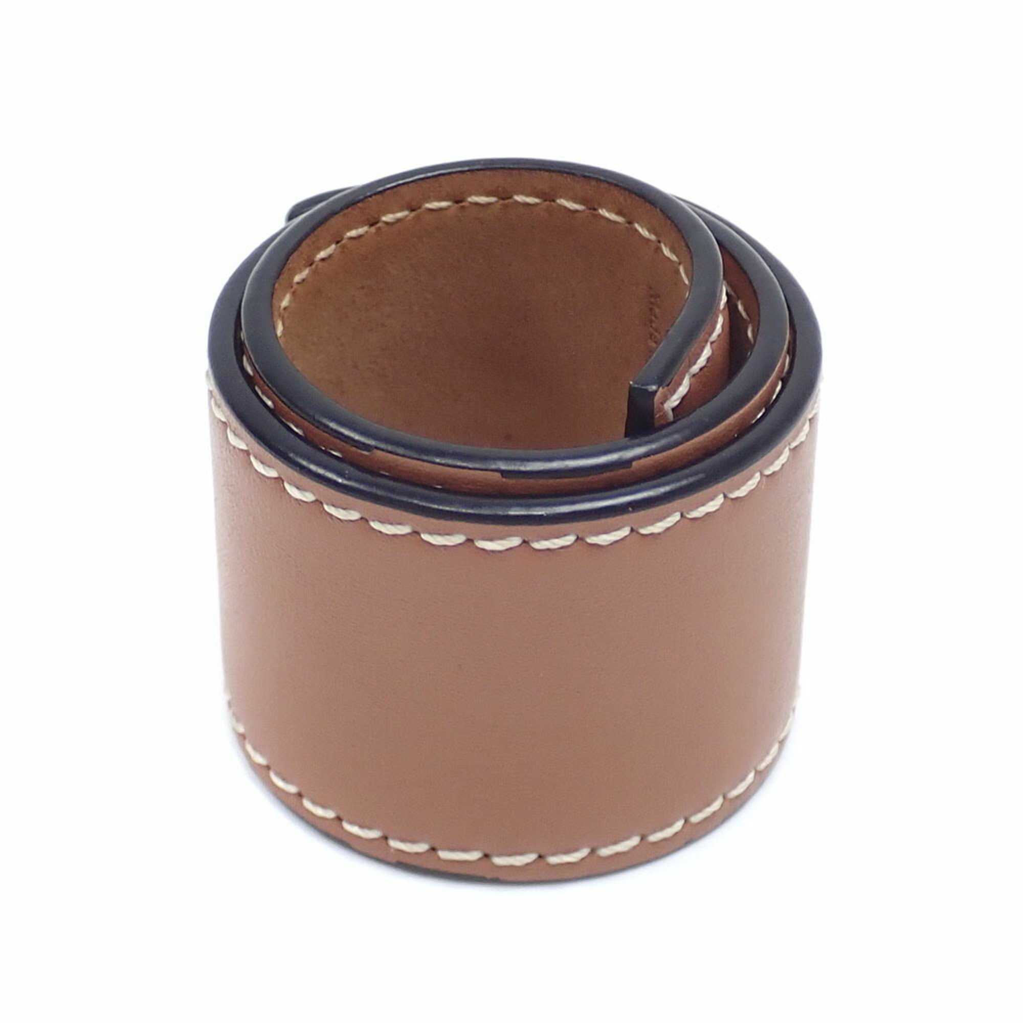 Loewe Slap Bracelet Small Women's Calf Leather Tan Brown Anagram