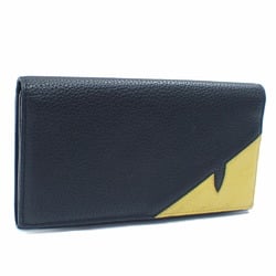 Fendi Men's Bi-fold Long Wallet Black Leather 7M0264 A8V7 F0R2A Monster A215140