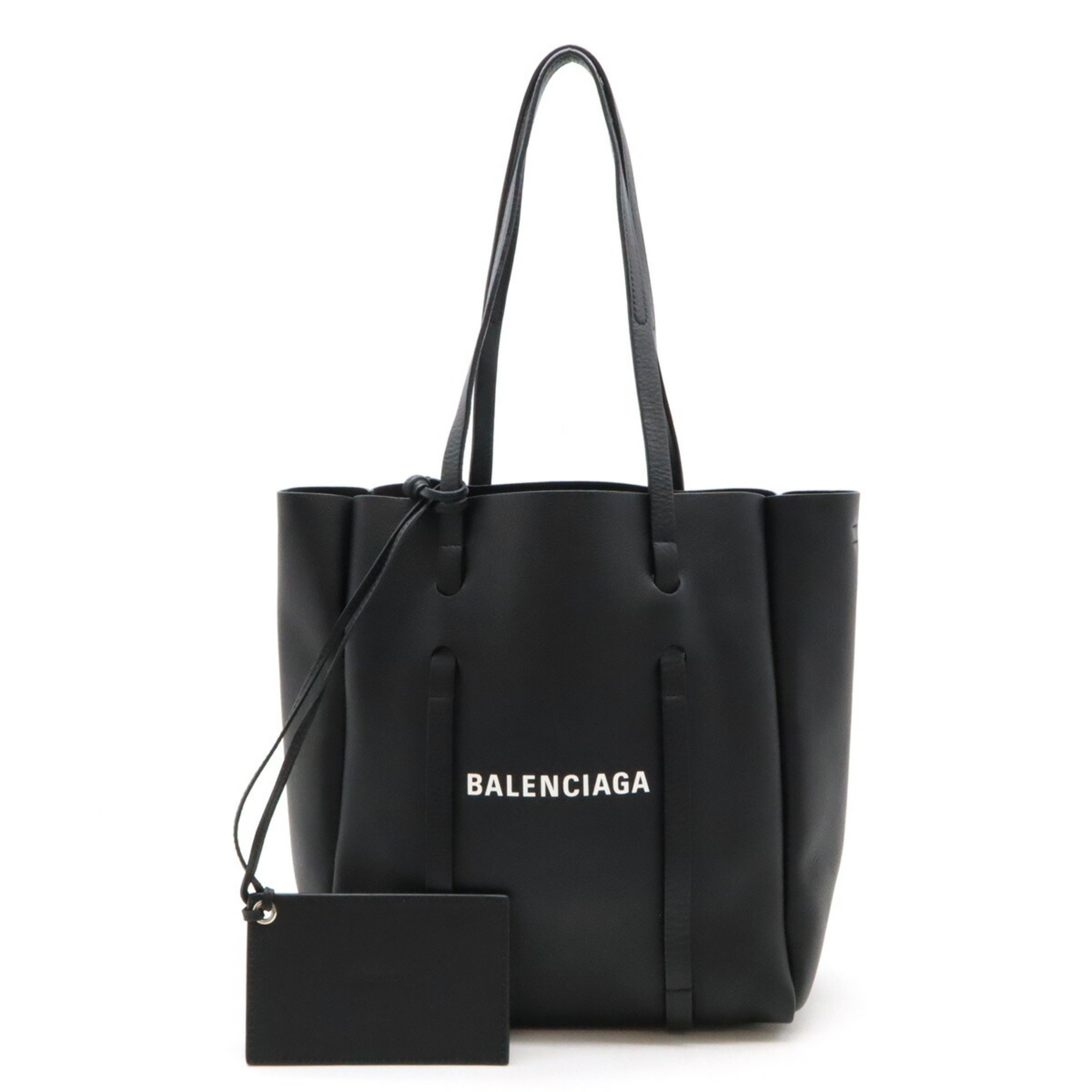 BALENCIAGA Everyday Tote XS Bag Shoulder Leather Black 489813