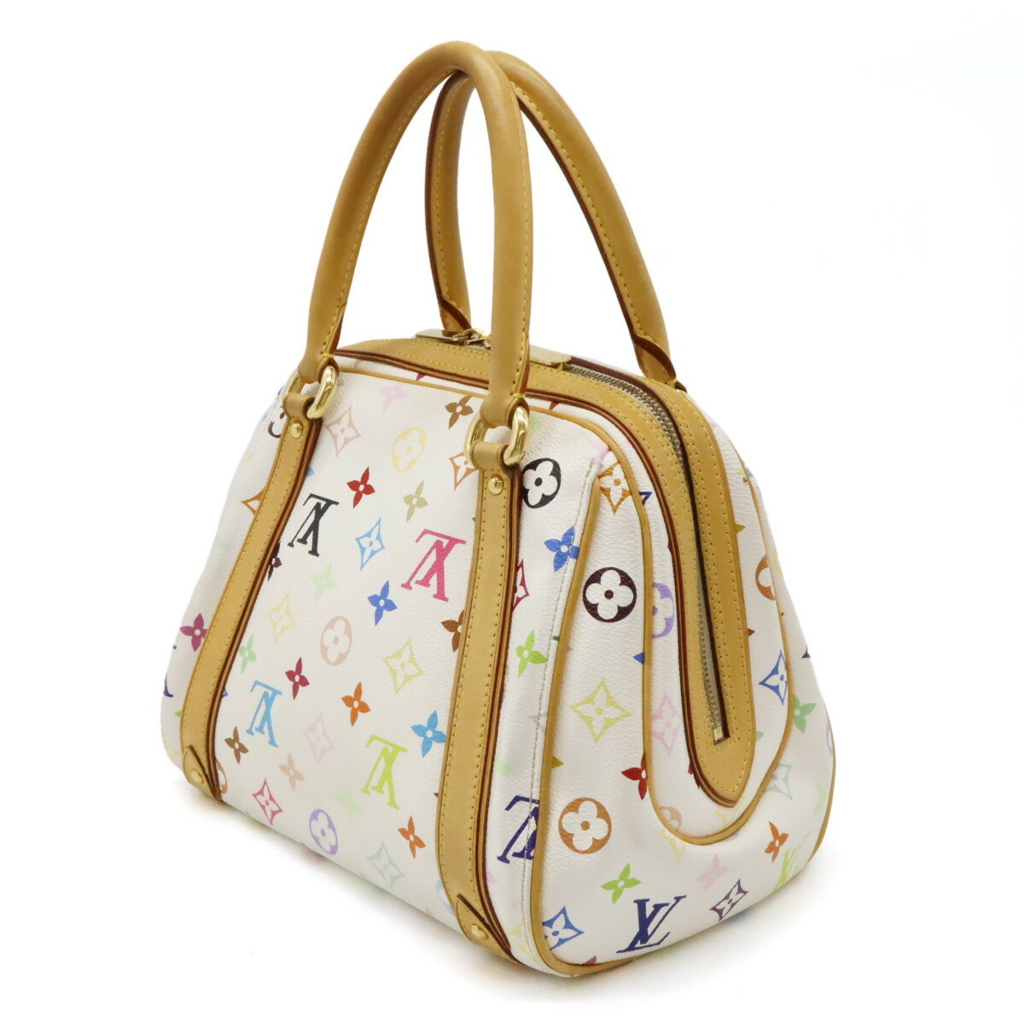 LOUIS VUITTON Louis Vuitton Monogram Multicolor Priscilla Handbag Bag Blanc White M40096