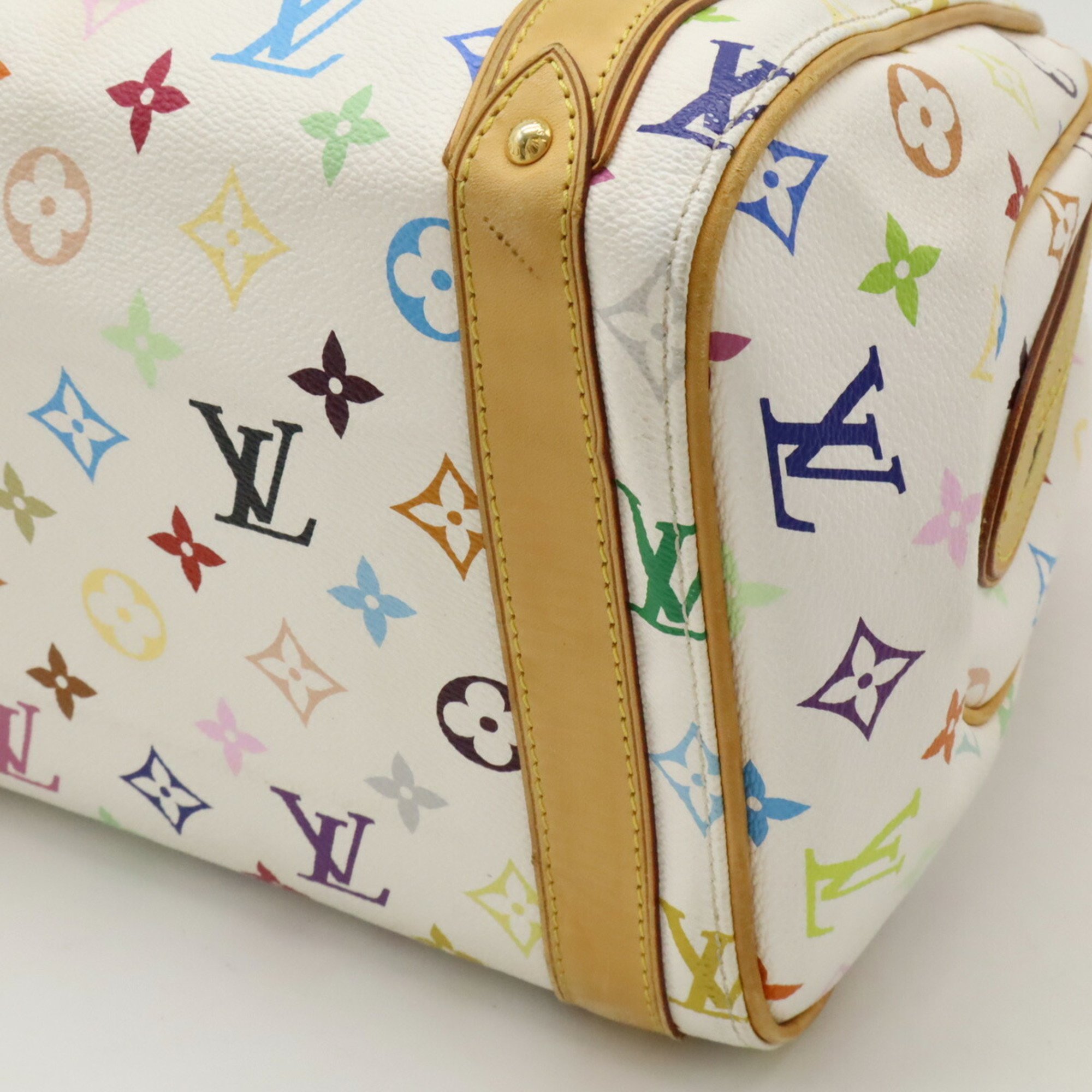 LOUIS VUITTON Louis Vuitton Monogram Multicolor Priscilla Handbag Bag Blanc White M40096