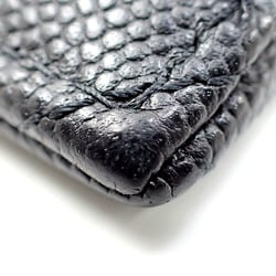 Chanel coin case, matelasse, women's, black, caviar skin, 19, Disneuf, purse, Coco mark