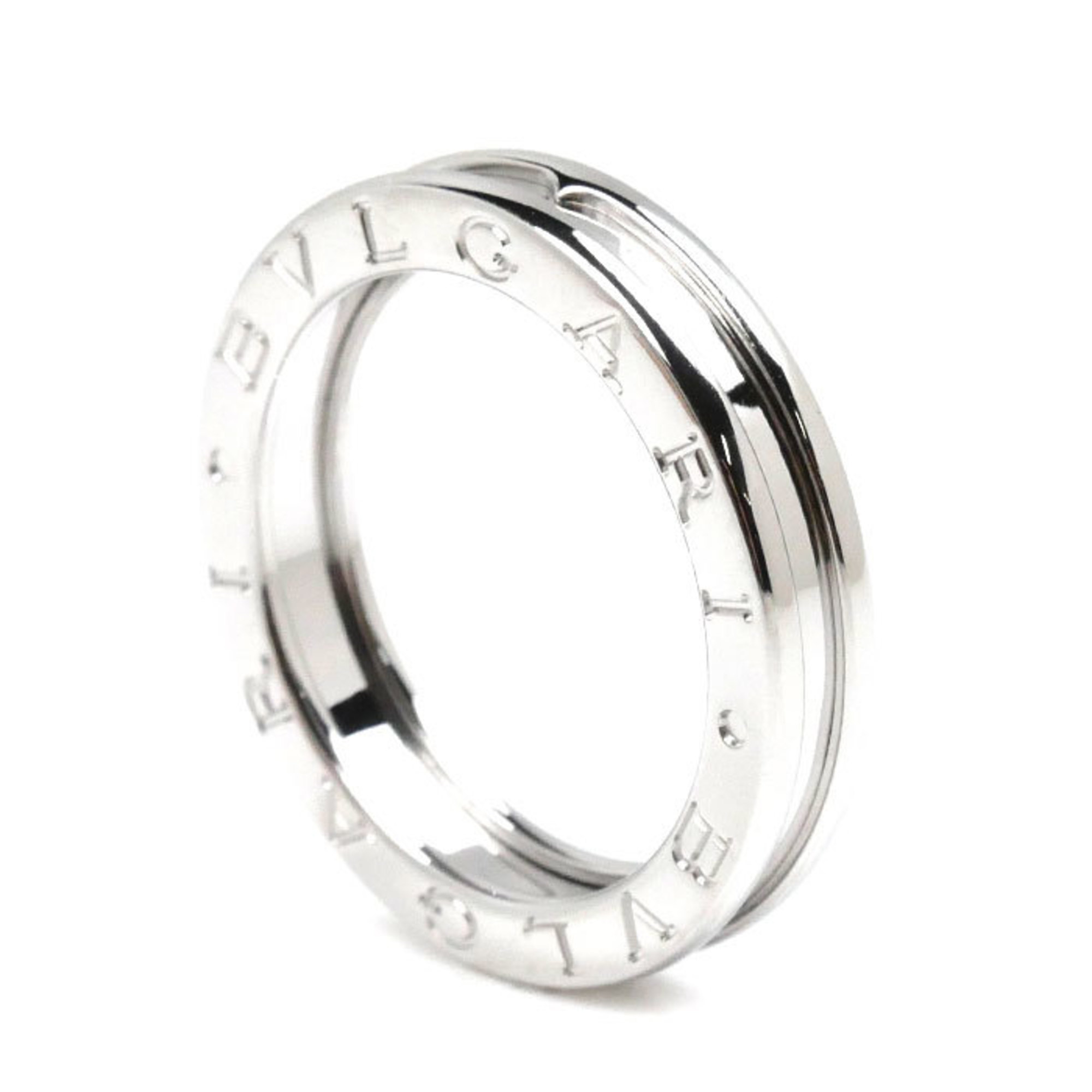 BVLGARI Bulgari K18WG White Gold B-ZERO1 B-Zero One 1 Band Ring 336028 Size 17.5 58 6.9g Unisex