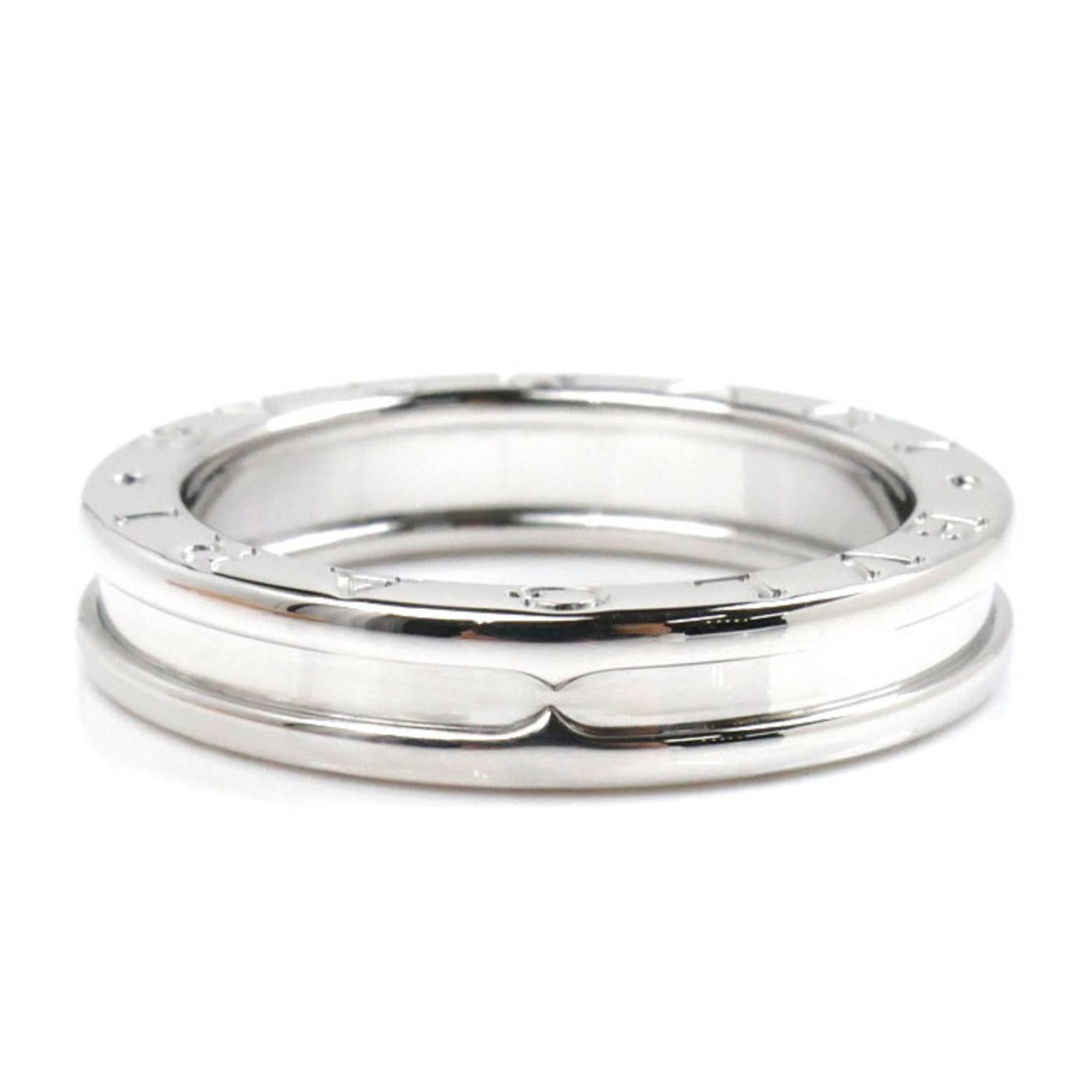 BVLGARI Bulgari K18WG White Gold B-ZERO1 B-Zero One 1 Band Ring 336028 Size 17.5 58 6.9g Unisex