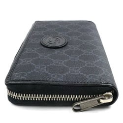 GUCCI Gucci Interlocking G Zip Around Long Wallet Round Black 673003 Men's