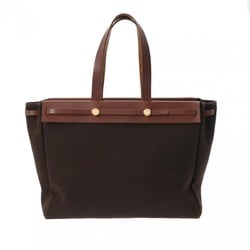 HERMES Hermes Airbag Cabas GM Brown - □F stamp (around 2002) Unisex Toile Officier/Leather Tote Bag