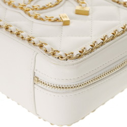 CHANEL CC Figley Small Vanity Chain Around White Women's Calf Shoulder Bag