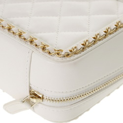 CHANEL CC Figley Small Vanity Chain Around White Women's Calf Shoulder Bag