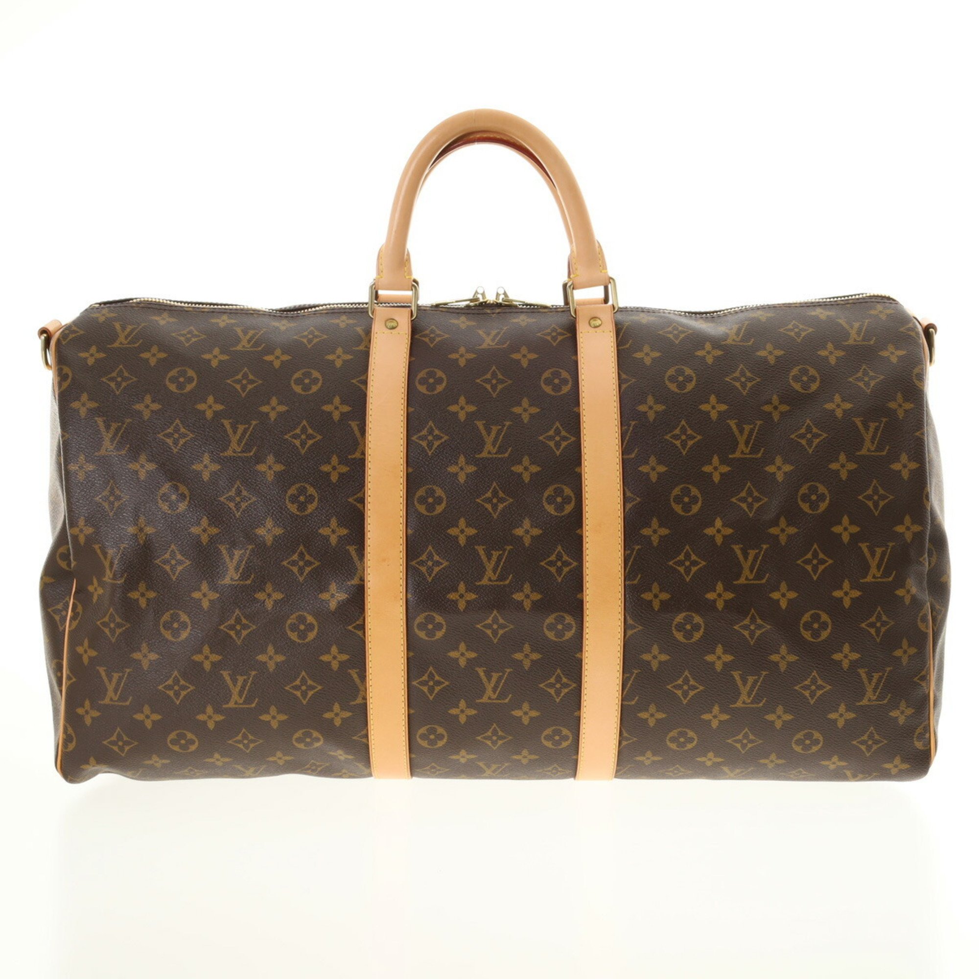 LOUIS VUITTON Louis Vuitton Monogram Keepall Bandouliere 55 Brown M41414 Unisex Canvas Boston Bag