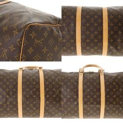 LOUIS VUITTON Louis Vuitton Monogram Keepall Bandouliere 55 Brown M41414 Unisex Canvas Boston Bag