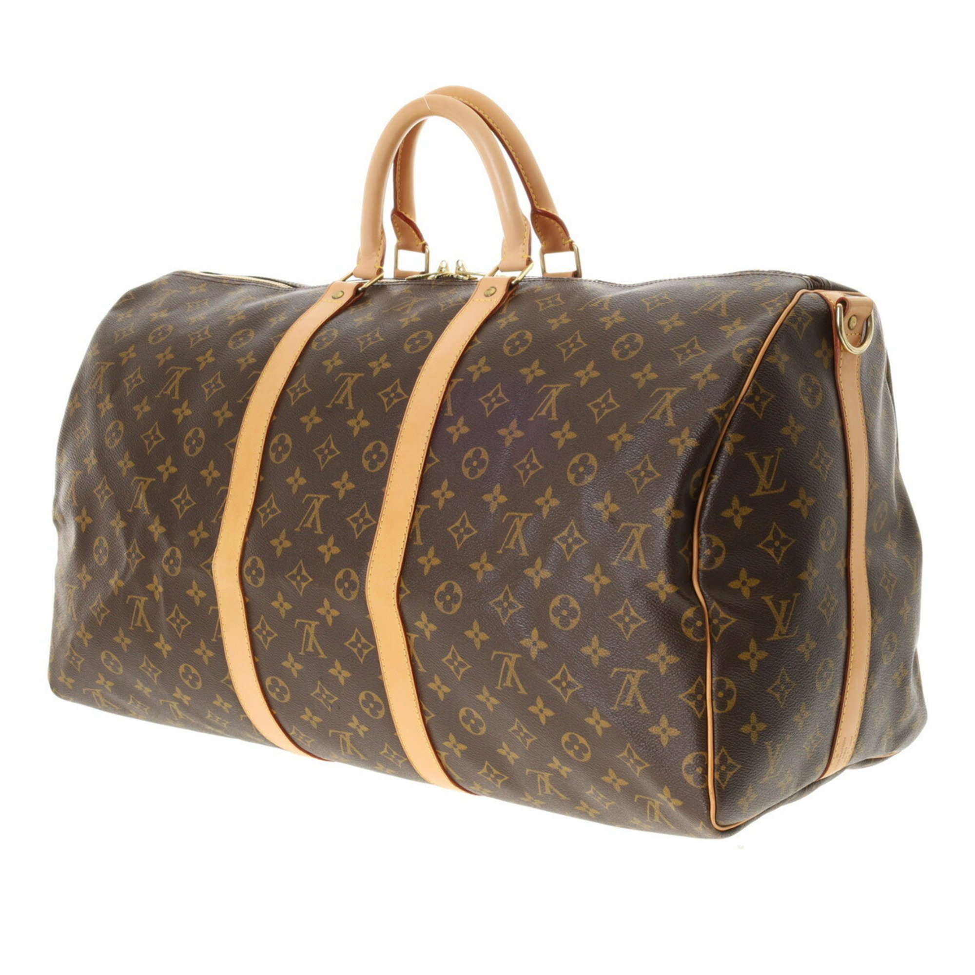 LOUIS VUITTON Louis Vuitton Monogram Keepall Bandouliere 55 Brown M41414 Unisex Canvas Boston Bag