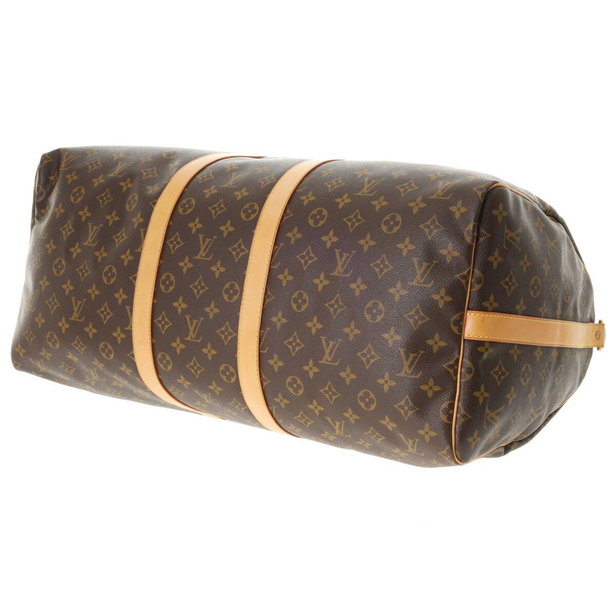 LOUIS VUITTON Louis Vuitton Monogram Keepall Bandouliere 55 Brown M41414 Unisex Canvas Boston Bag