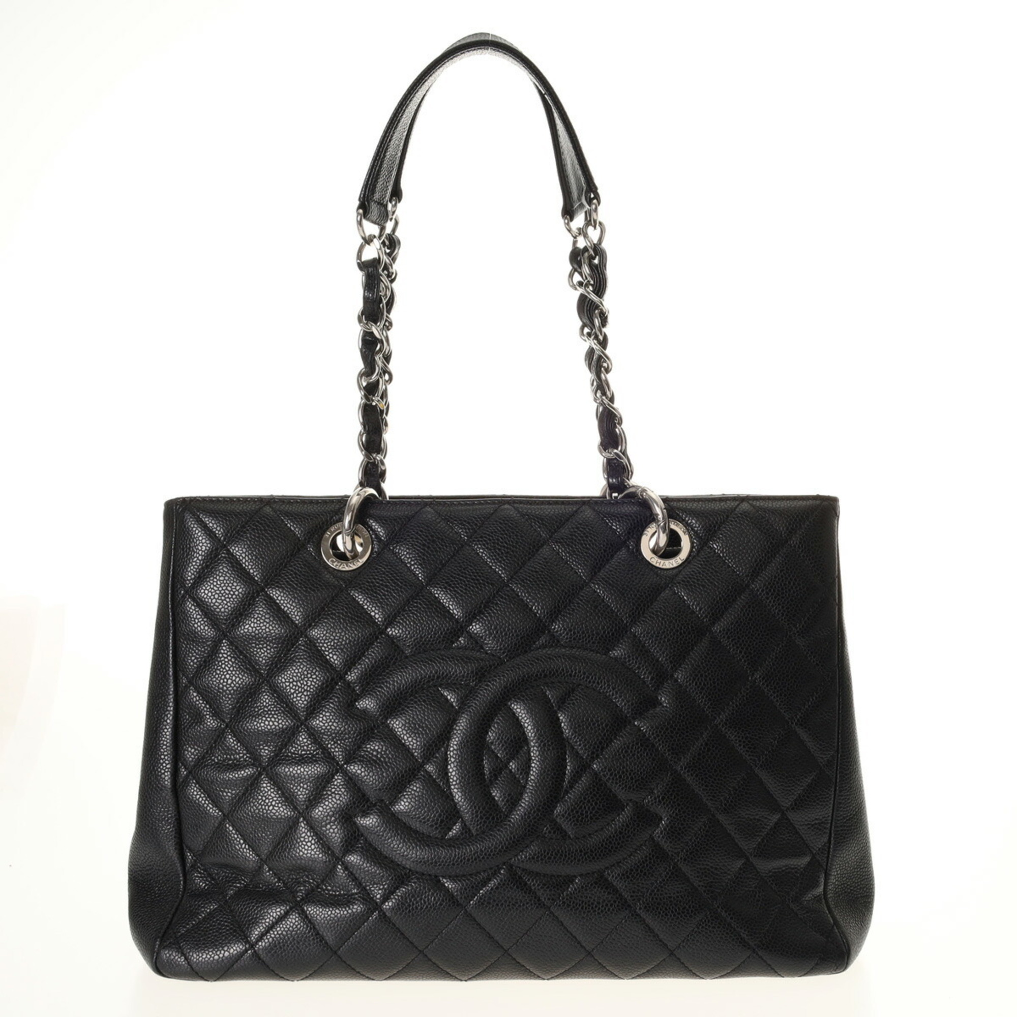 CHANEL Chanel Matelasse GST Tote Black A20995 Women's Caviar Skin Bag