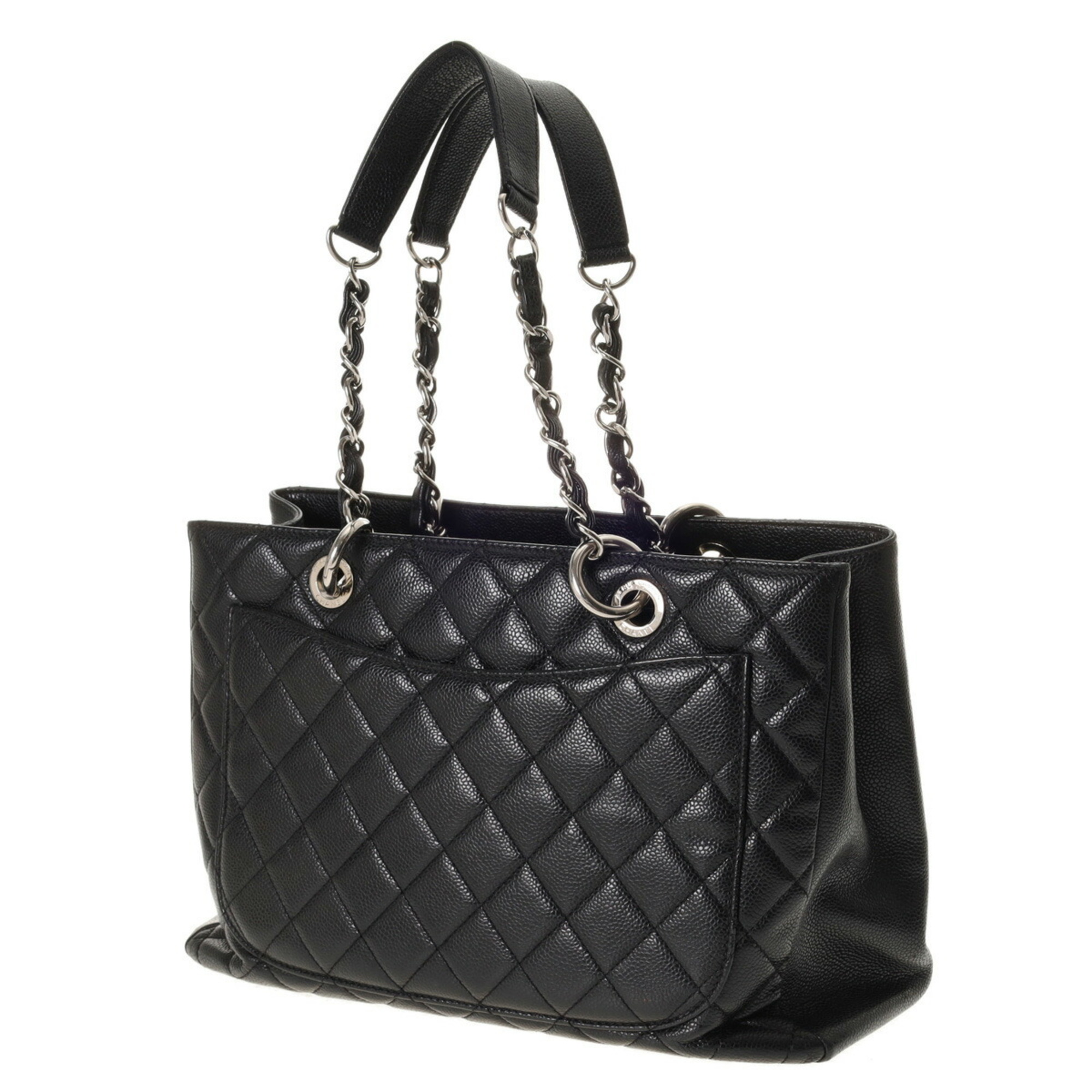 CHANEL Chanel Matelasse GST Tote Black A20995 Women's Caviar Skin Bag