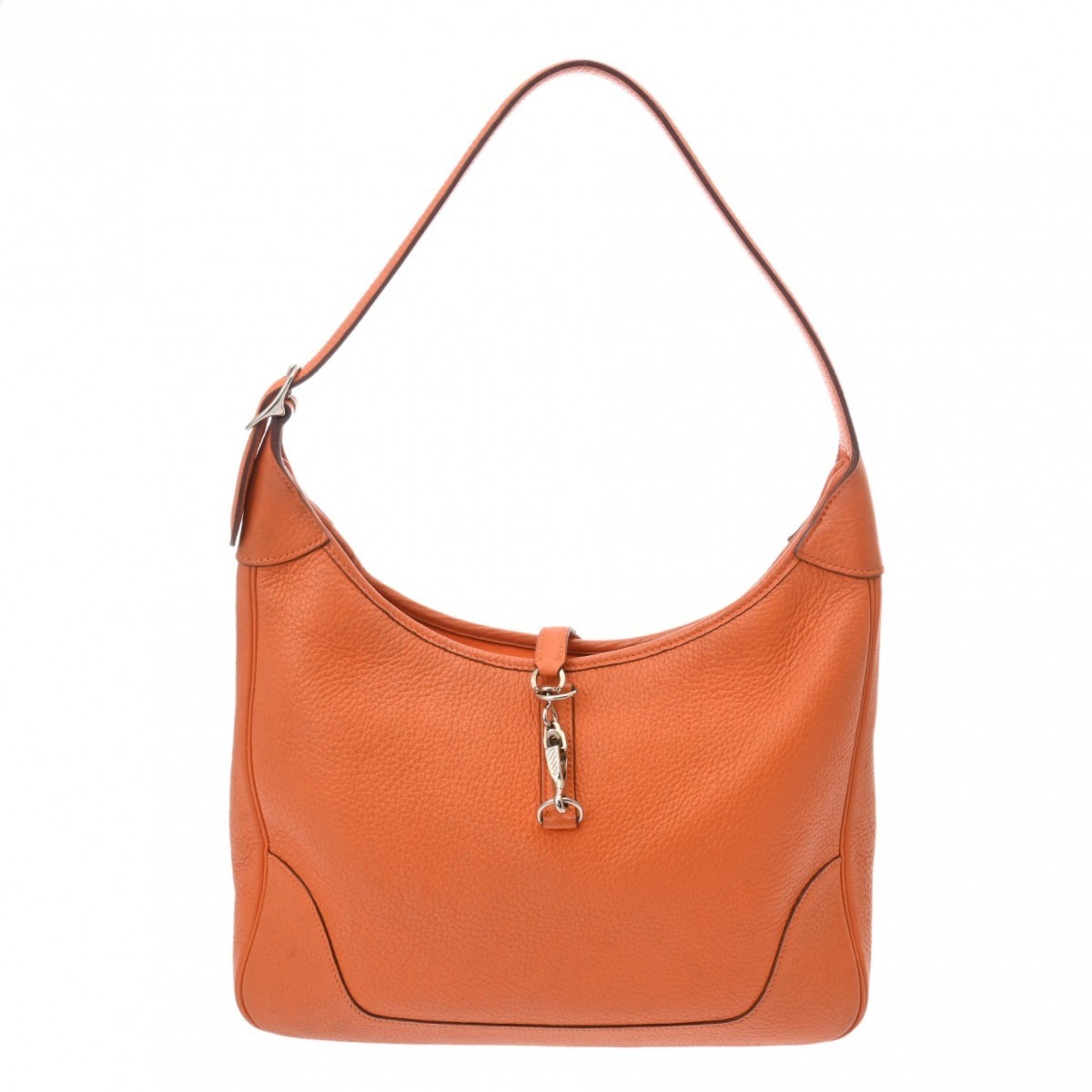 HERMES Trim 31 Orange F Stamp (around 2002) Women's Taurillon Clemence Bag