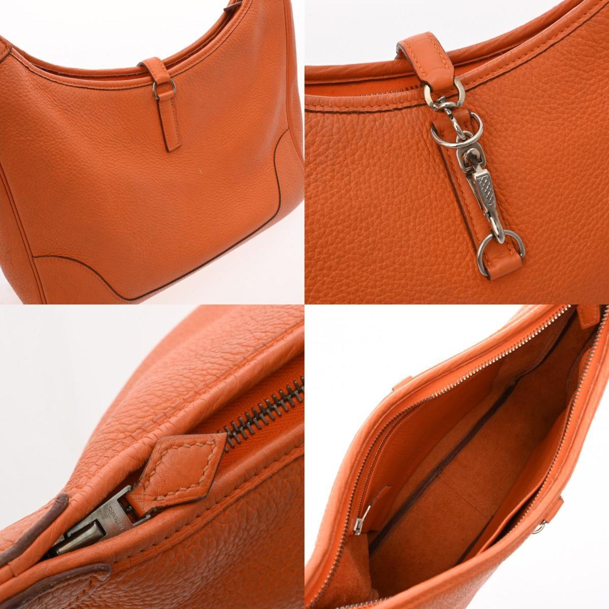 HERMES Trim 31 Orange F Stamp (around 2002) Women's Taurillon Clemence Bag