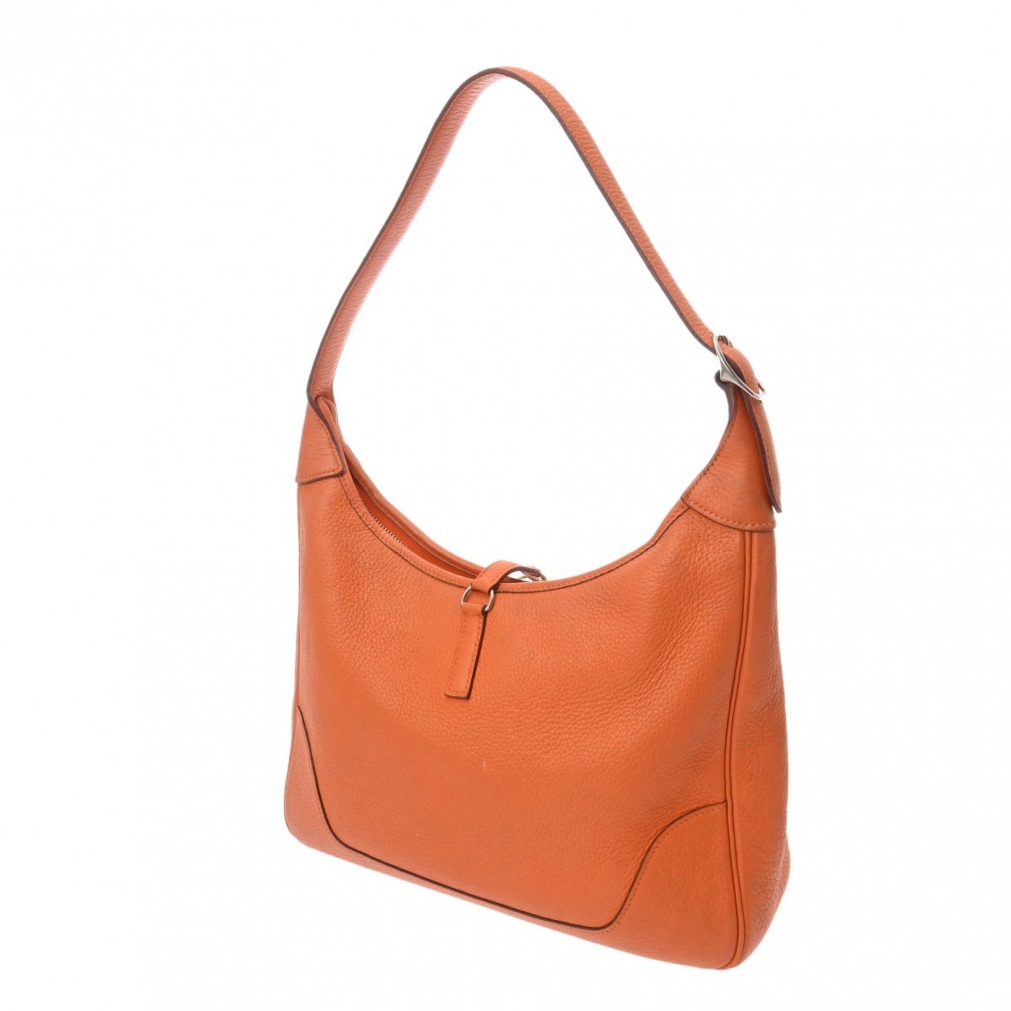 HERMES Trim 31 Orange F Stamp (around 2002) Women's Taurillon Clemence Bag