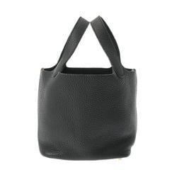 HERMES Picotin Lock PM Black U Stamp (around 2022) Women's Taurillon Clemence Handbag