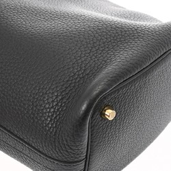 HERMES Picotin Lock PM Black U Stamp (around 2022) Women's Taurillon Clemence Handbag