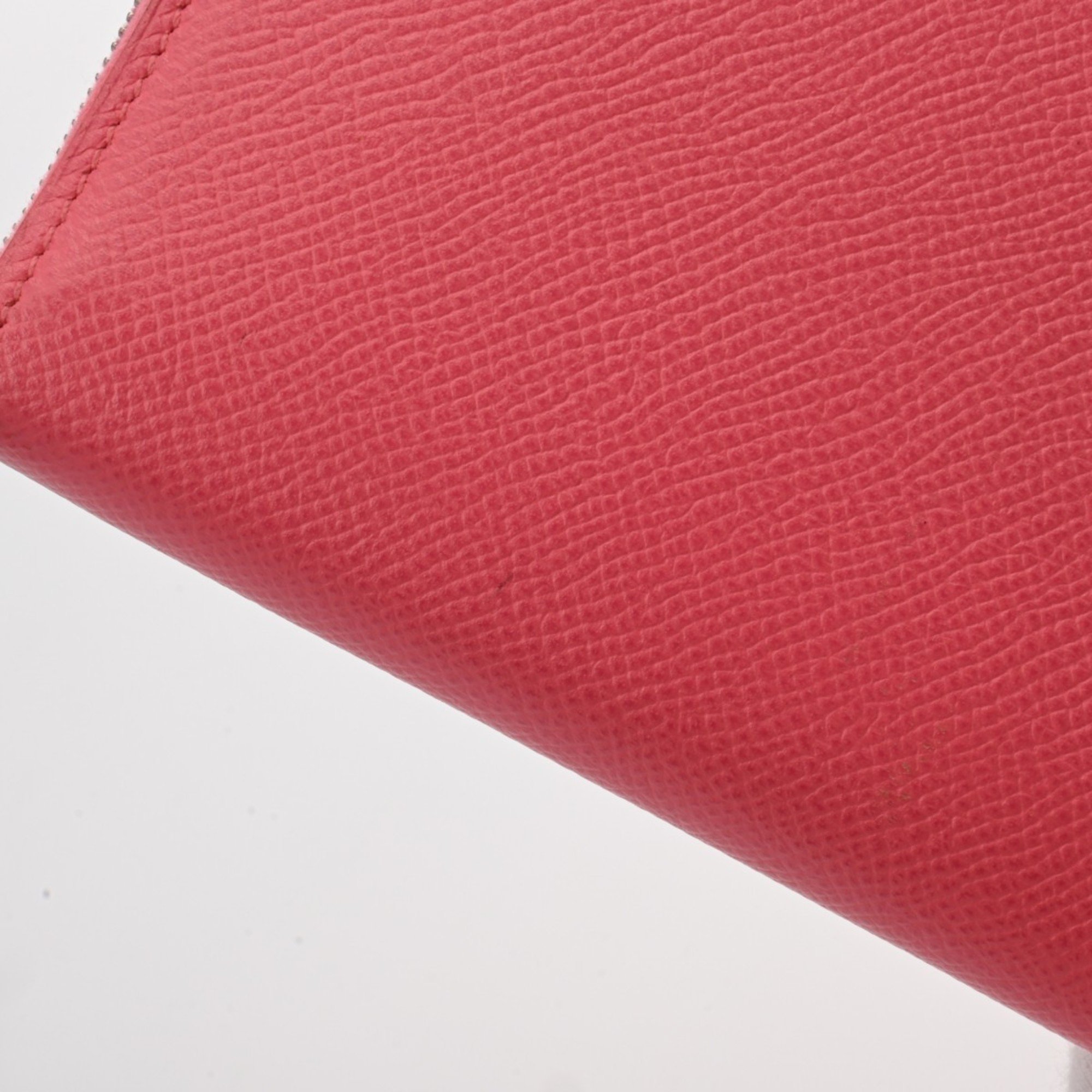 HERMES Azap Long Silk In Rose Azalee C Stamp (around 2018) Women's Epsom Leather Wallet