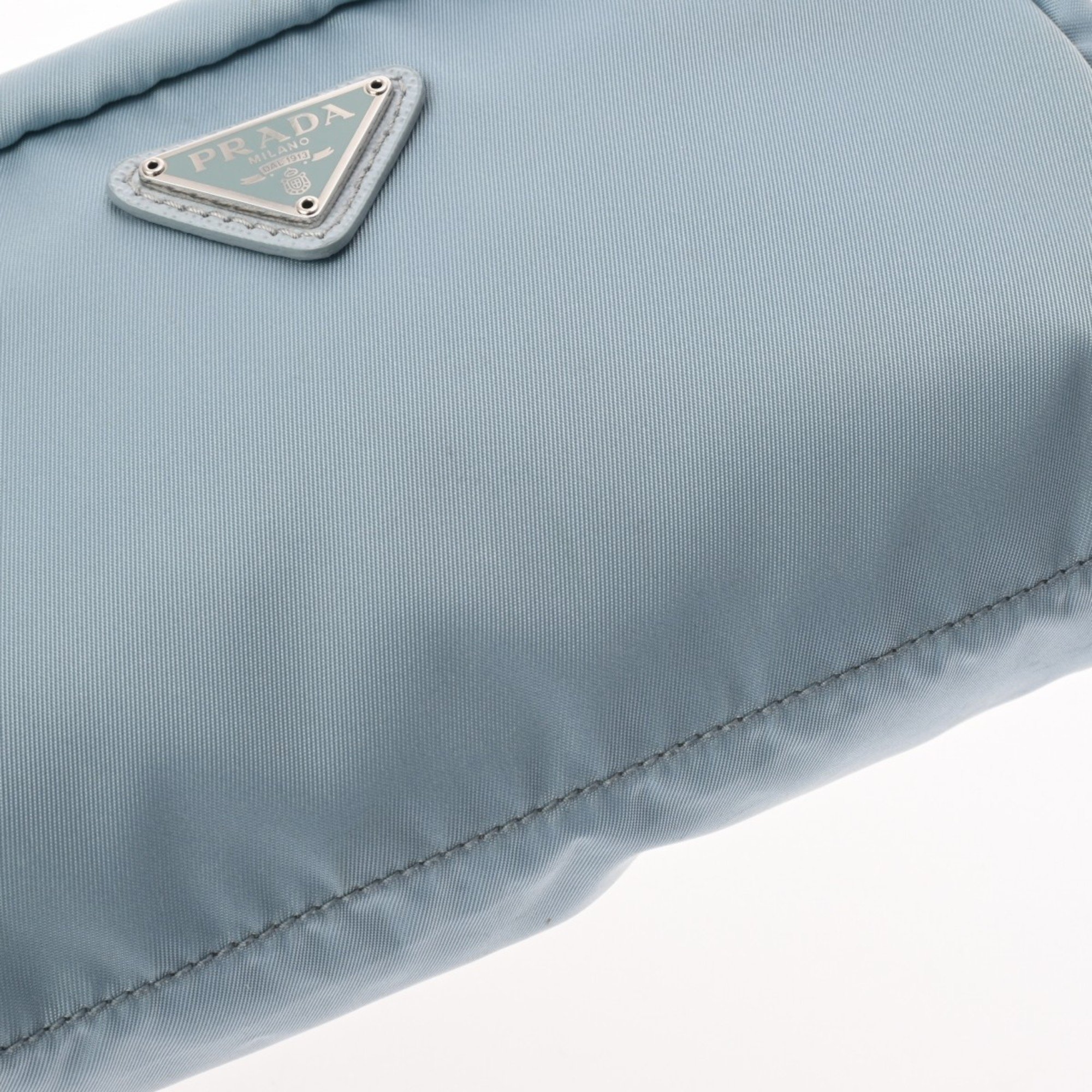 PRADA Prada Light Blue 1NA350 Women's Nylon Pouch