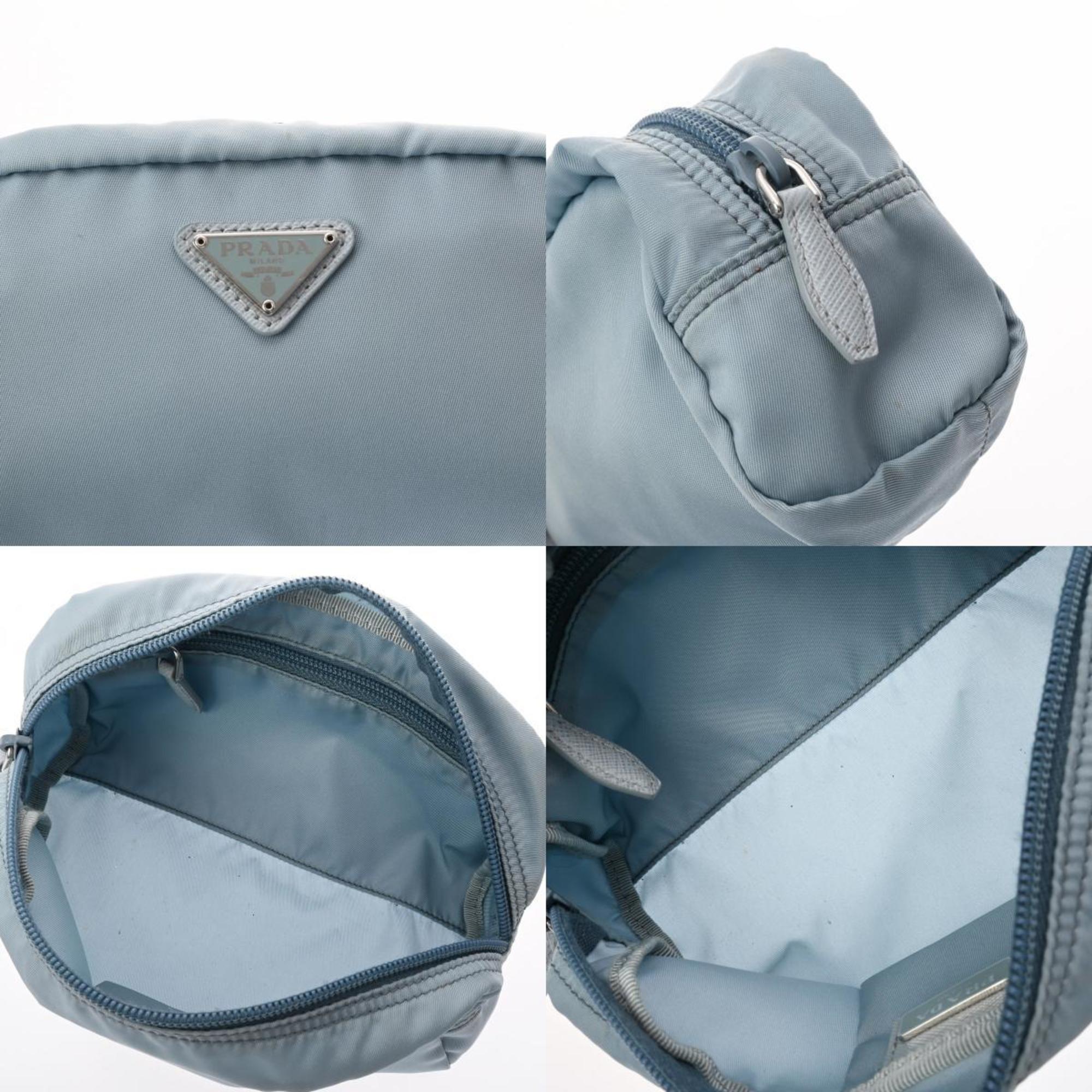 PRADA Prada Light Blue 1NA350 Women's Nylon Pouch