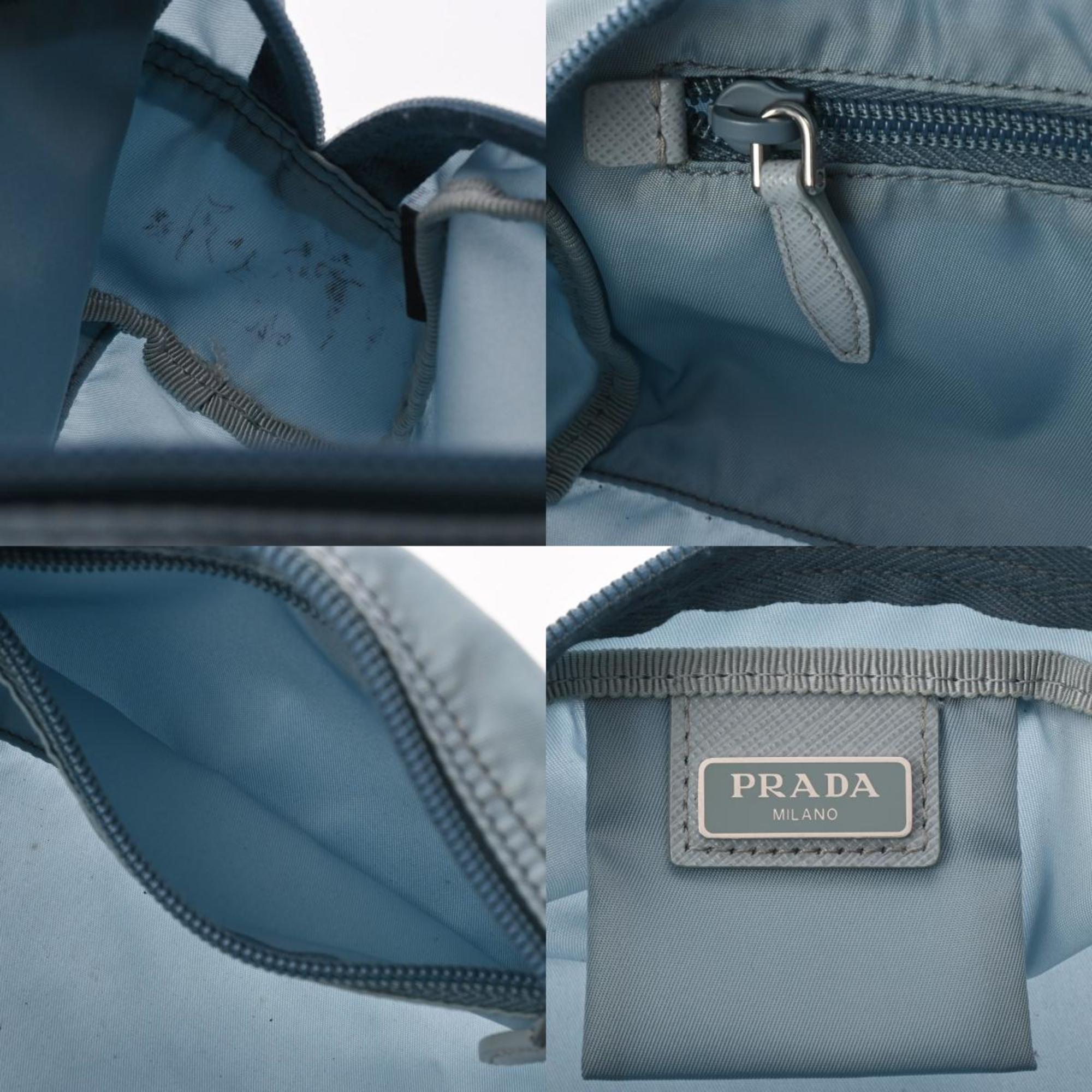 PRADA Prada Light Blue 1NA350 Women's Nylon Pouch