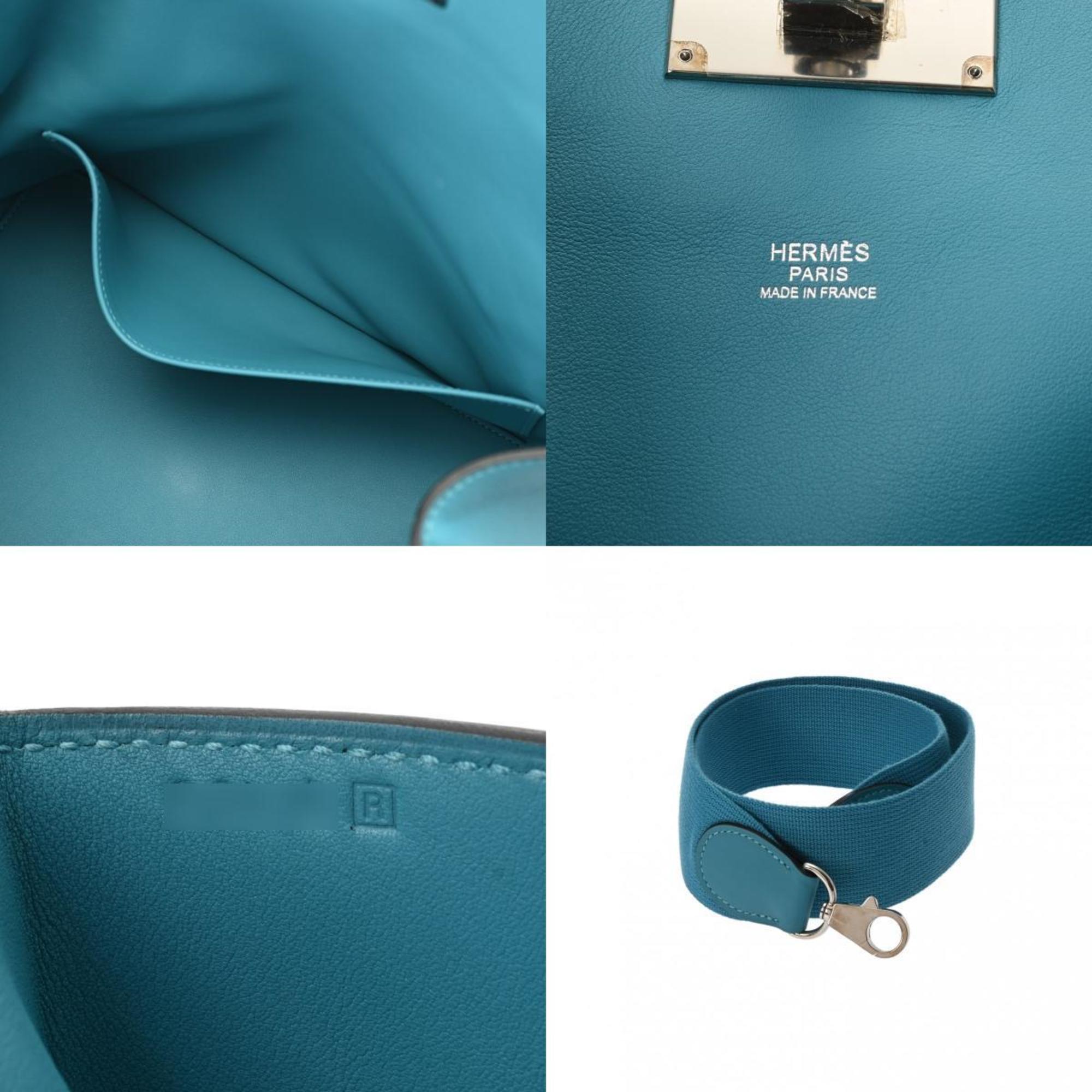 HERMES Hermes Toolbox 26 Turquoise □R stamp (around 2014) Women's Swift Handbag