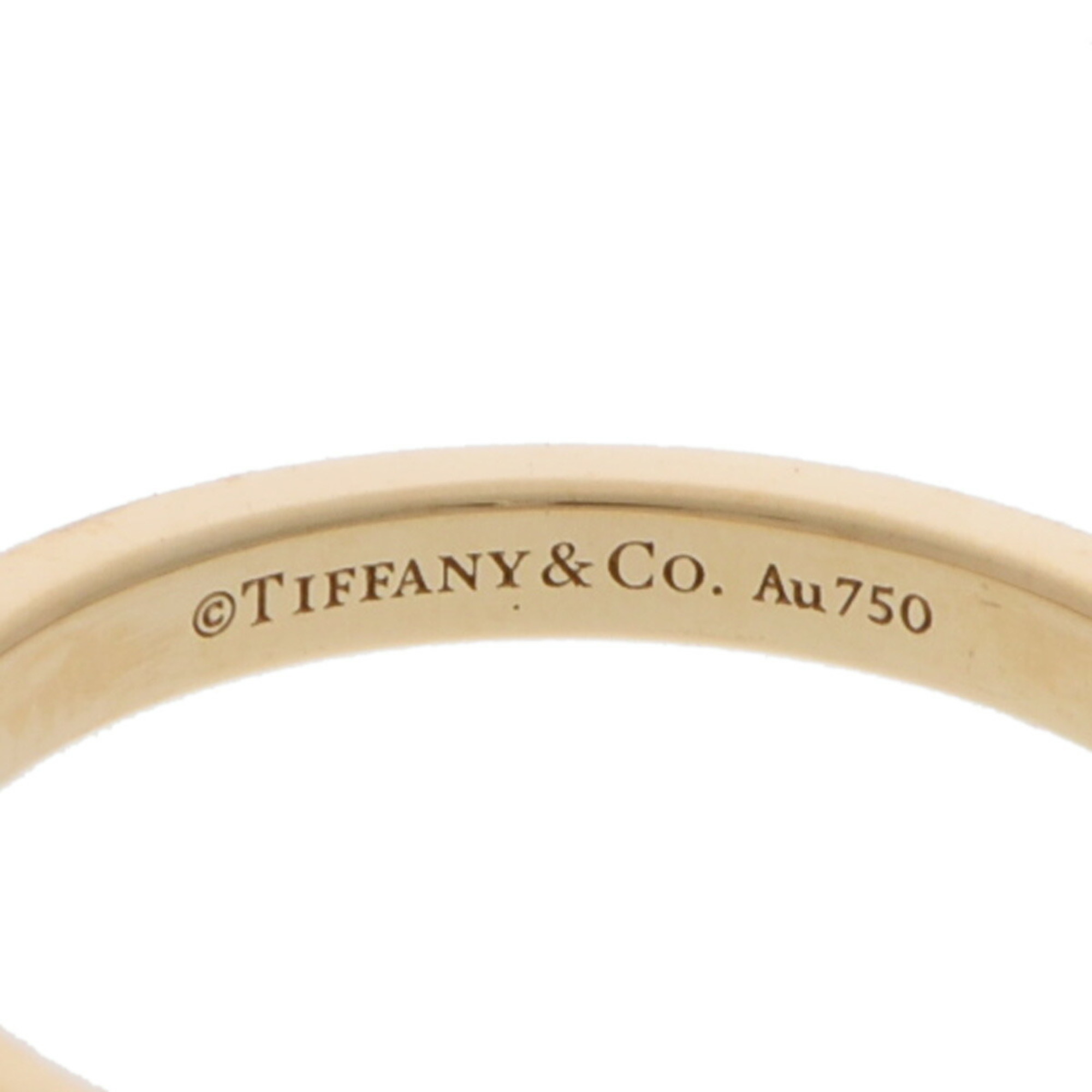 TIFFANY&Co. Tiffany Forever Wedding Ring 3P Diamond #6.5 Size 6.5 Women's K18 Yellow Gold