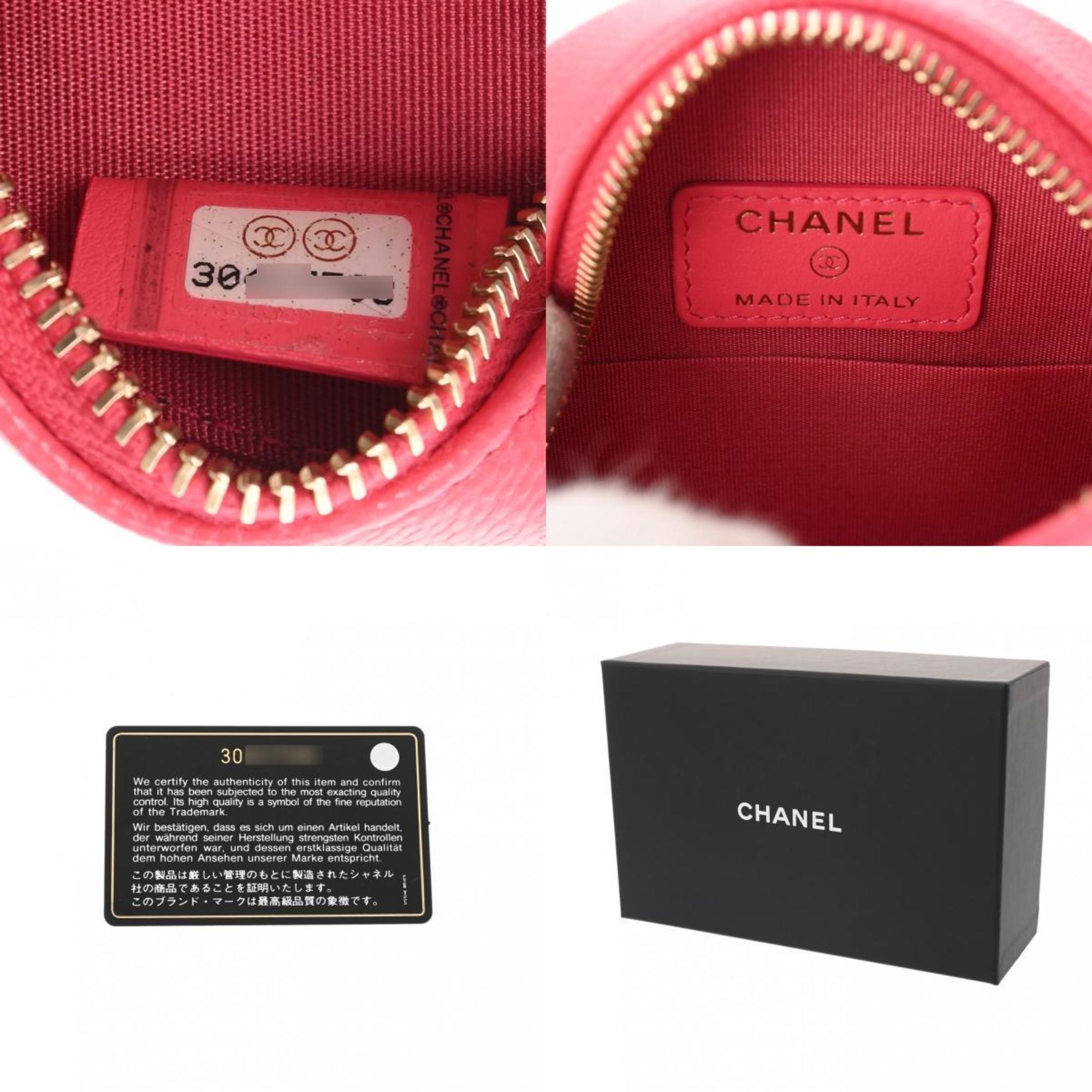 CHANEL Chanel Round Chain Shoulder Pink AP1805 Women's Caviar Skin Bag