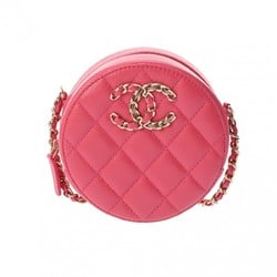 CHANEL Chanel Round Chain Shoulder Pink AP1805 Women's Caviar Skin Bag