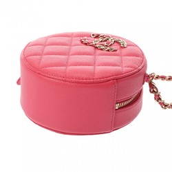 CHANEL Chanel Round Chain Shoulder Pink AP1805 Women's Caviar Skin Bag