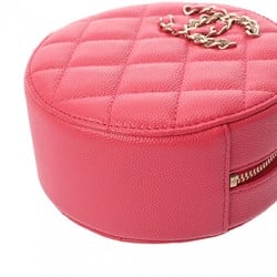 CHANEL Chanel Round Chain Shoulder Pink AP1805 Women's Caviar Skin Bag