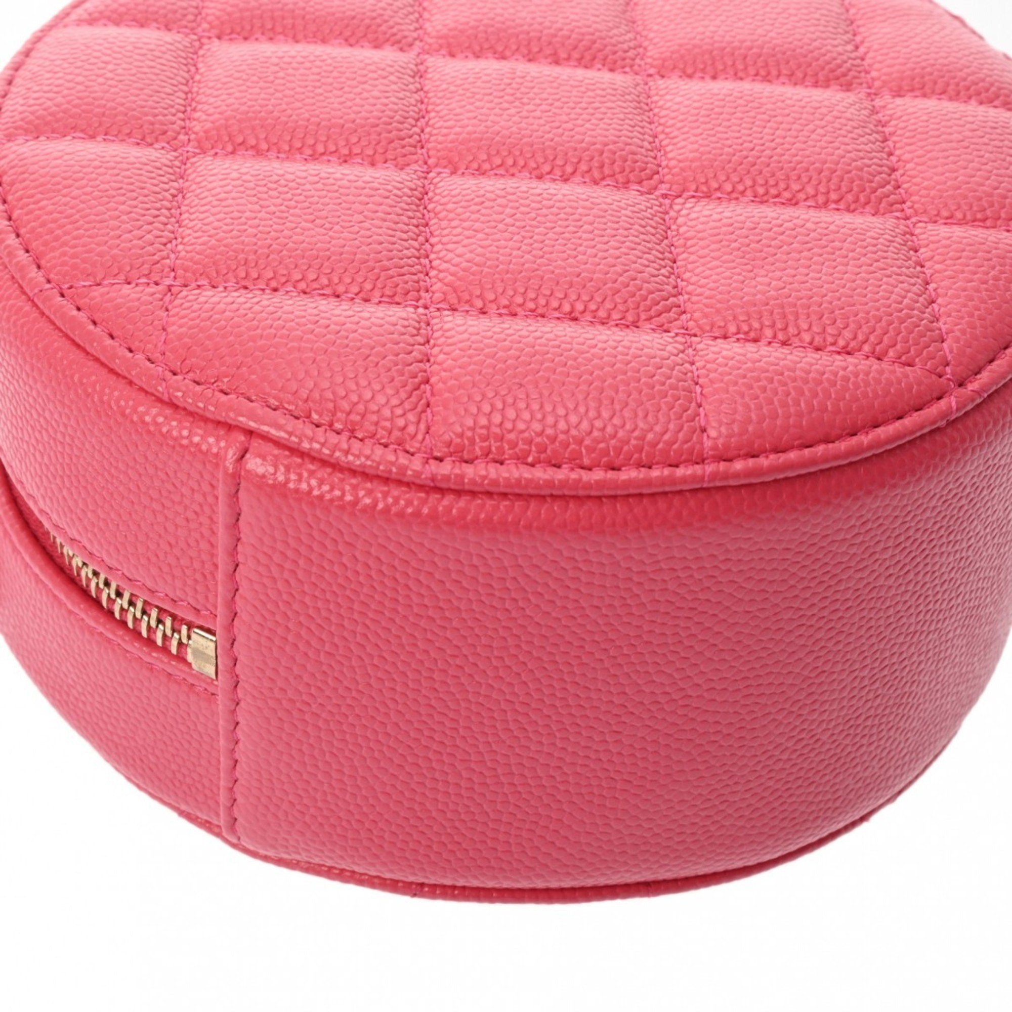 CHANEL Chanel Round Chain Shoulder Pink AP1805 Women's Caviar Skin Bag