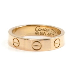 CARTIER K18PG Pink Gold Love Ring, Size 7, 47, 3.3g, Women's