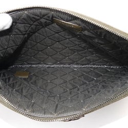 CHANEL Boy Chanel Caviar Skin Clutch Bag Khaki Women's