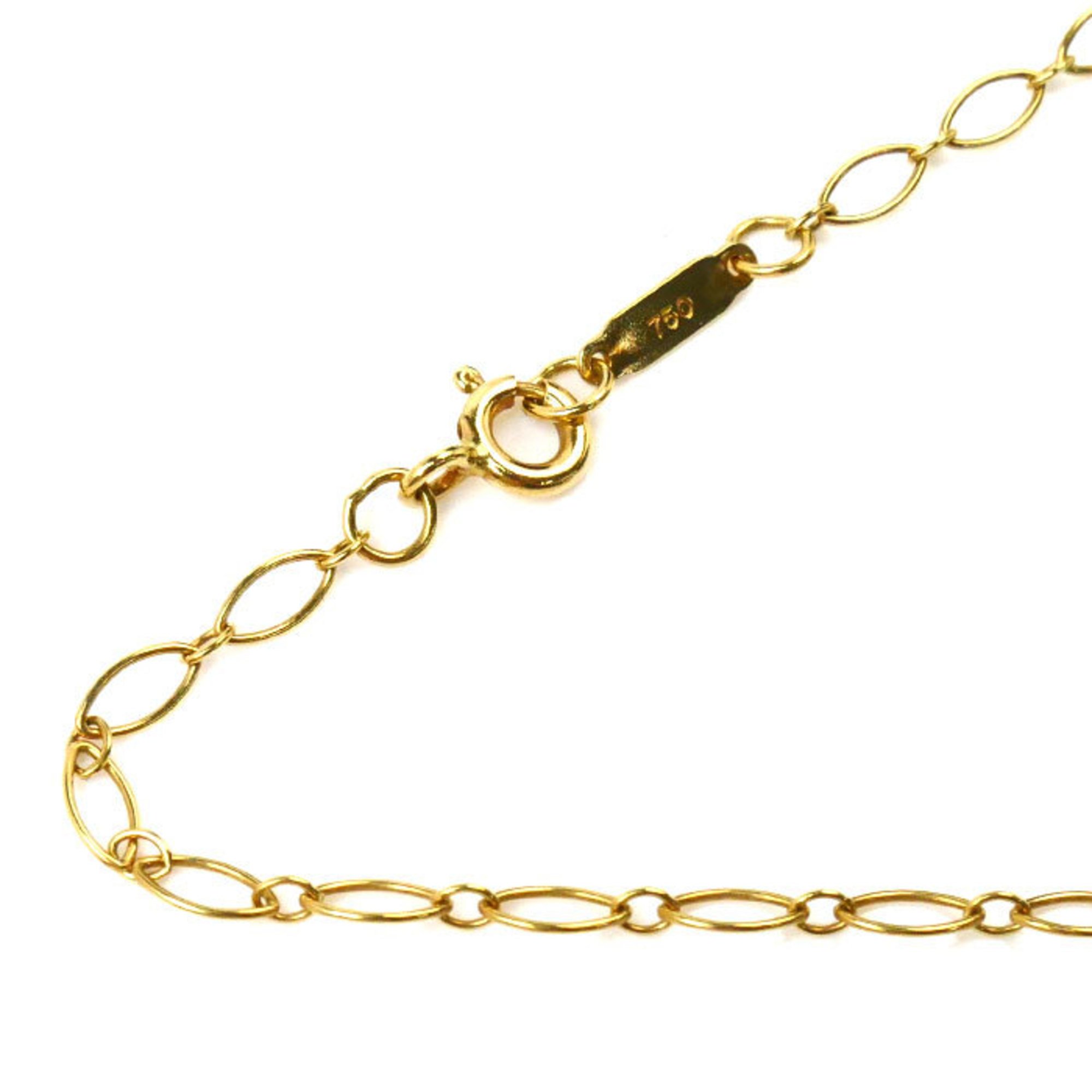 TIFFANY&Co. Tiffany K18YG Yellow Gold Oval Link Chain Necklace 2.8g 46cm Unisex