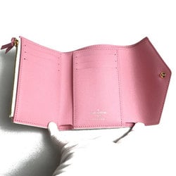 LOUIS VUITTON Louis Vuitton Portefeuille Victorine Tri-fold Wallet Damierious Peach Pink N40638 IC Chip Women's