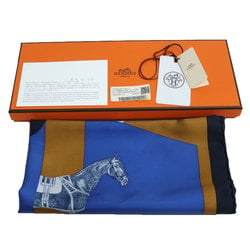 HERMES Gavroche 45 Serpentine Scarf Muffler 893252S 01 Silk Women's