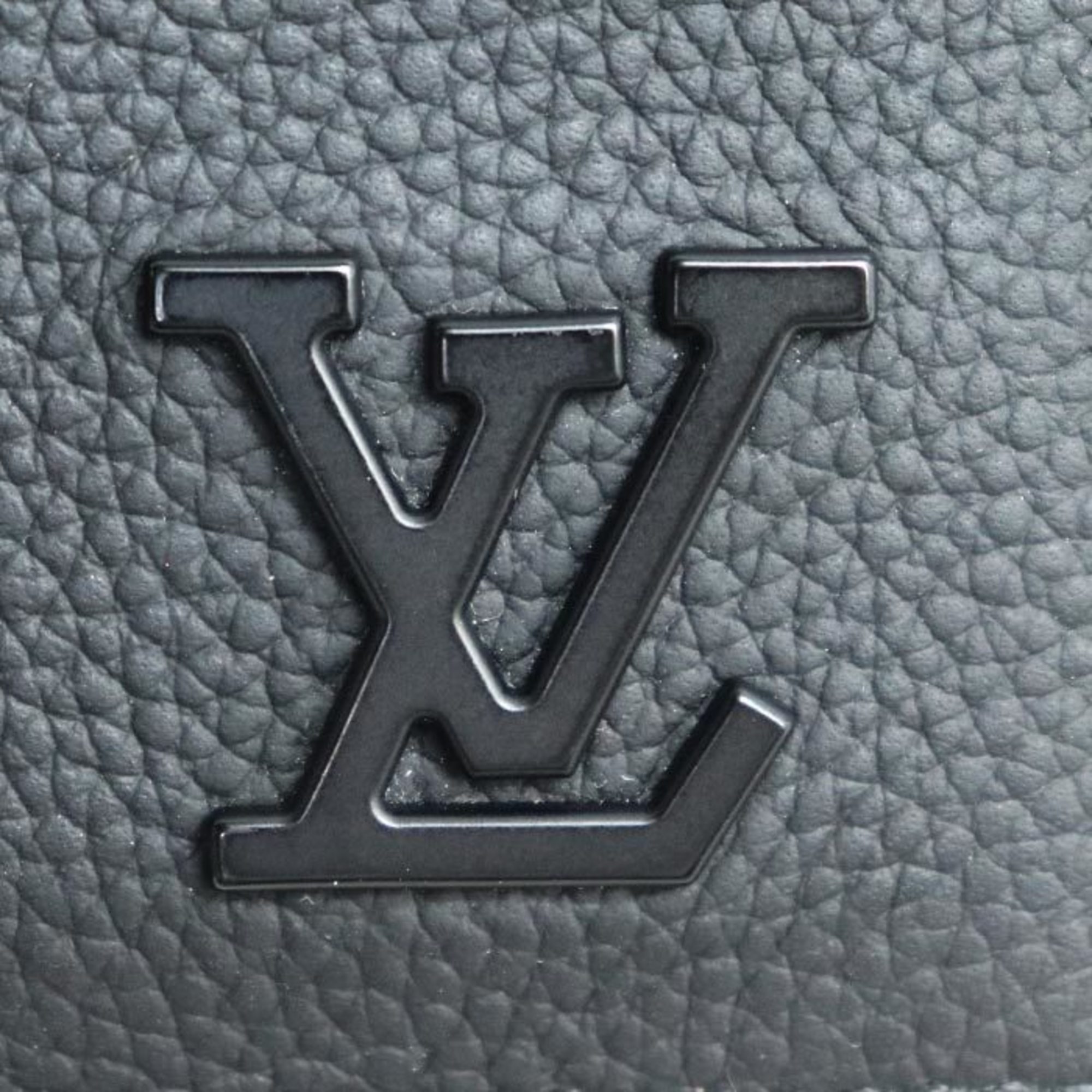 LOUIS VUITTON Louis Vuitton Coin Card Holder Case LV Aerogram Black M82068 Men's