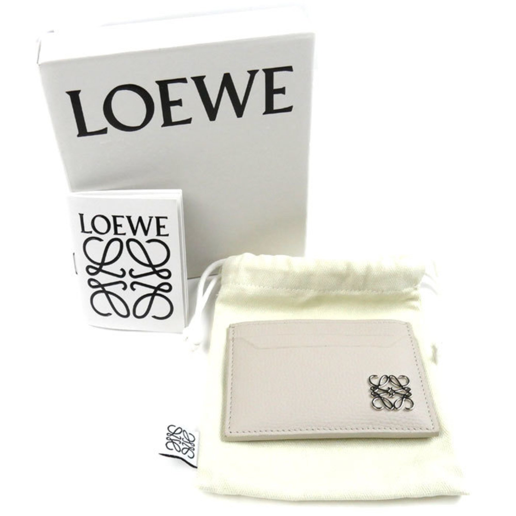 LOEWE Anagram Plain Card Holder Case Sand C821075X04 Women's