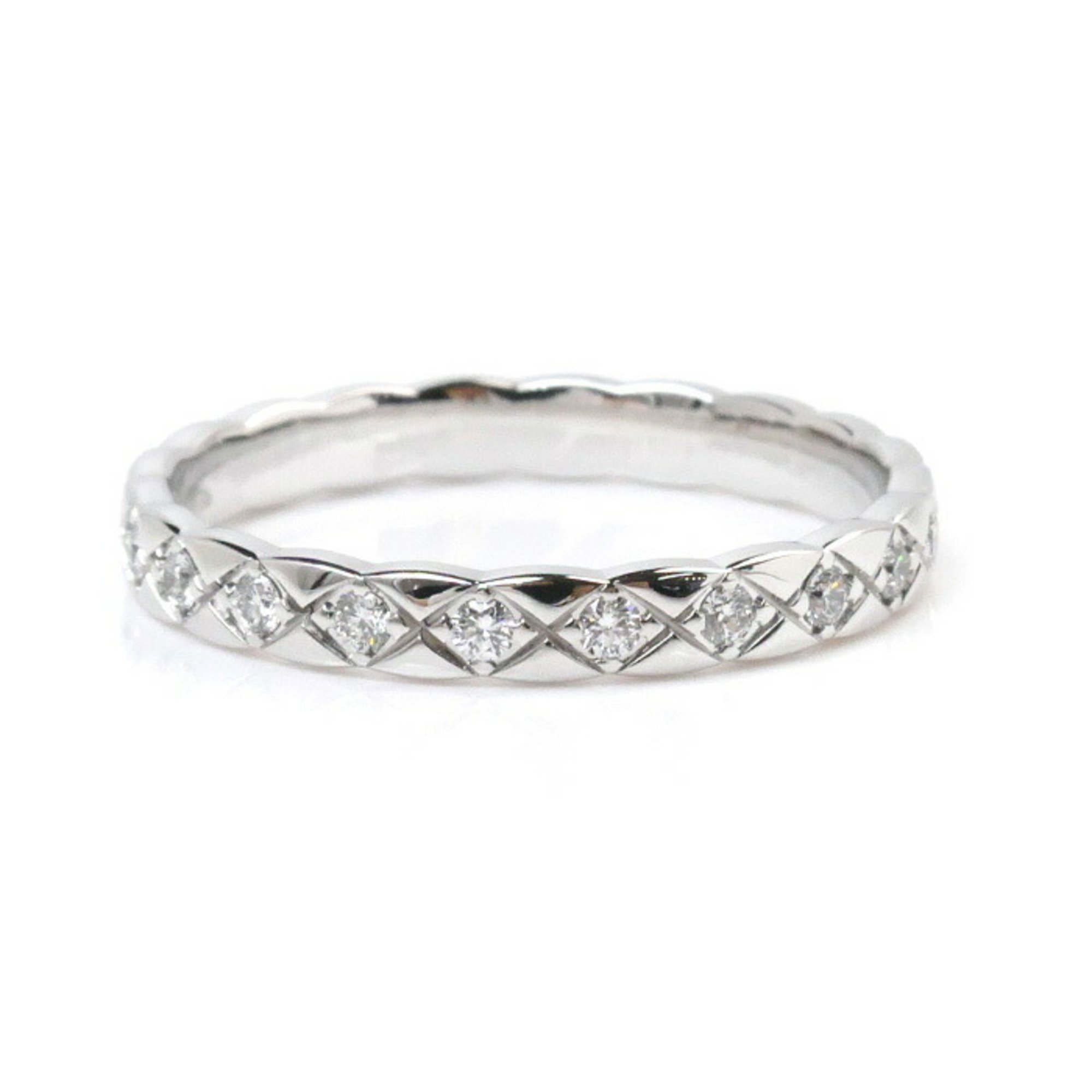 CHANEL K18WG White Gold Coco Crush Full Eternity Diamond Ring J11871 Size 22 63 4.0g Unisex