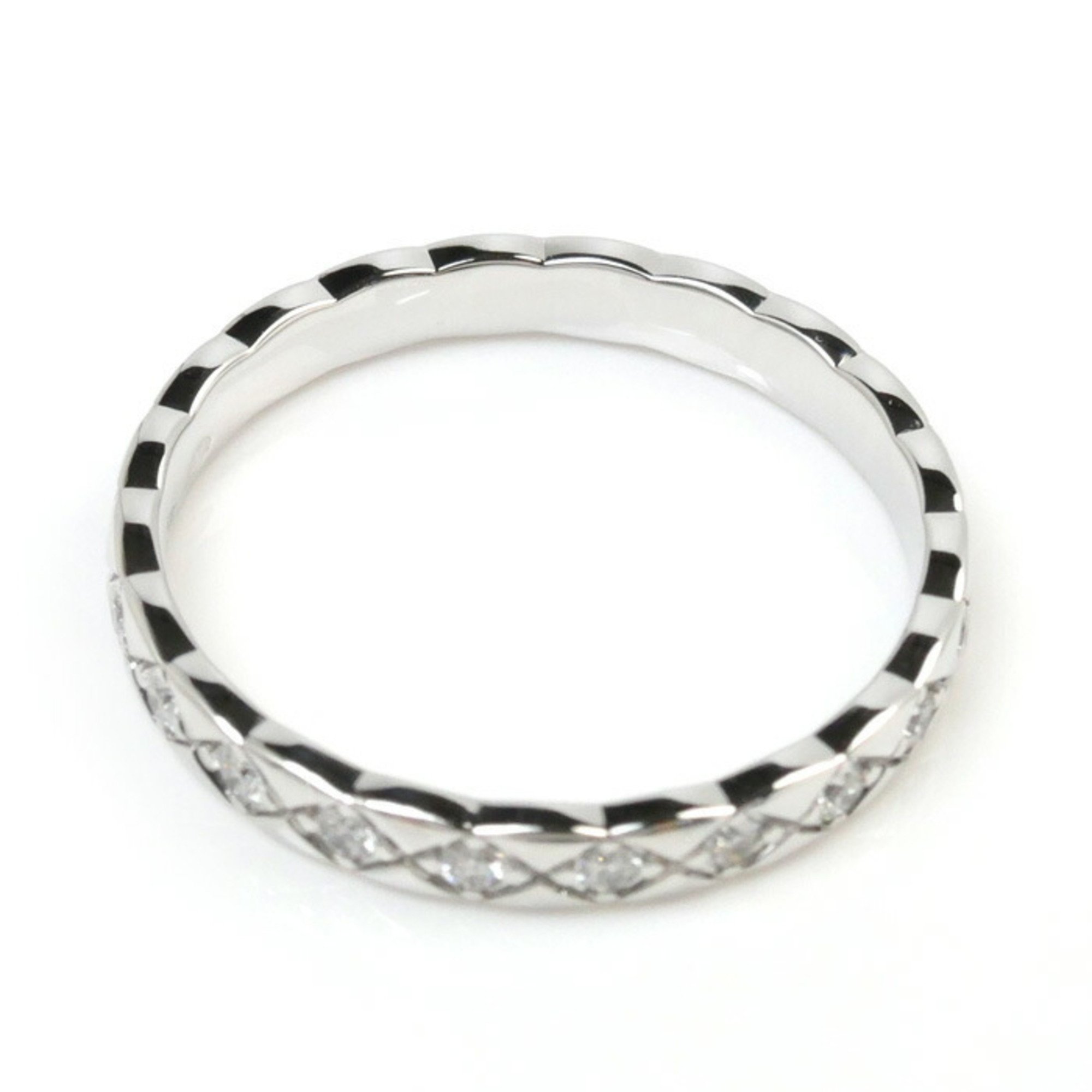 CHANEL K18WG White Gold Coco Crush Full Eternity Diamond Ring J11871 Size 22 63 4.0g Unisex